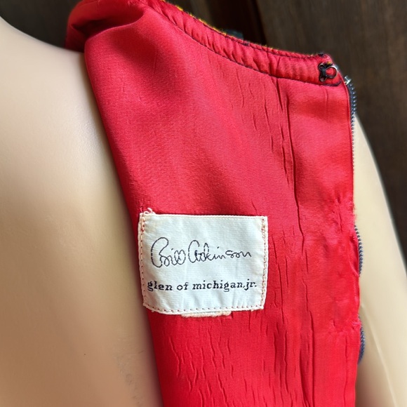 Vintage 1960s Bill Atkinson Glen of Michigan Jr. Retro Style Plaid Lined Dress - Picture 3 of 16